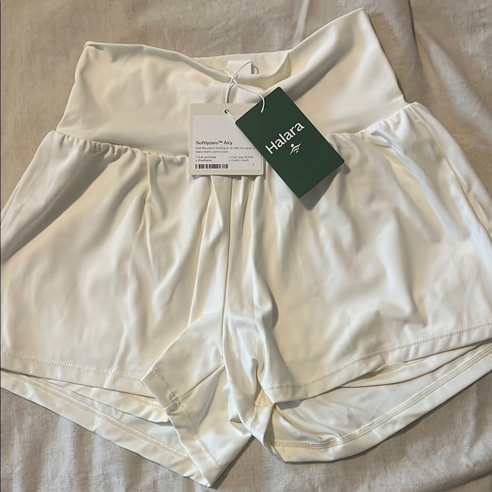 Halara Women's 3” High Rise White Shorts
